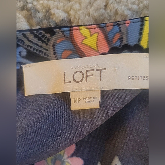 LOFT Medallion Print Shift Dress M Petite PM - Picture 7 of 7